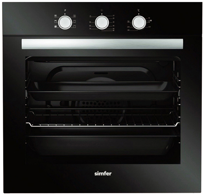 фото Встраиваемый электрический духовой шкаф simfer b6es16011 black