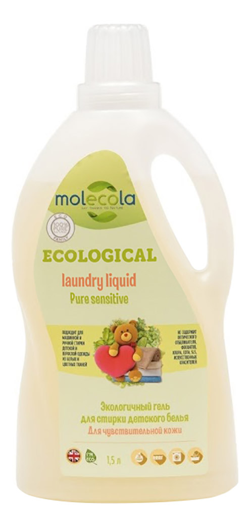 фото Гель для стирки molecola pure sensitive 1.5 л