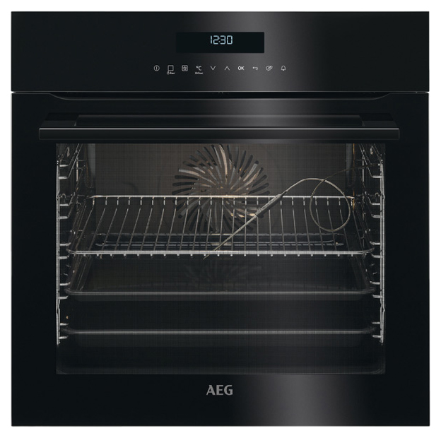 фото Встраиваемый электрический духовой шкаф aeg bcr742350b black