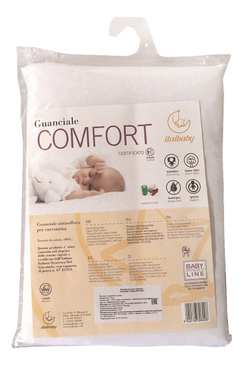 фото Подушка детская italbaby comfort 23х32 белый