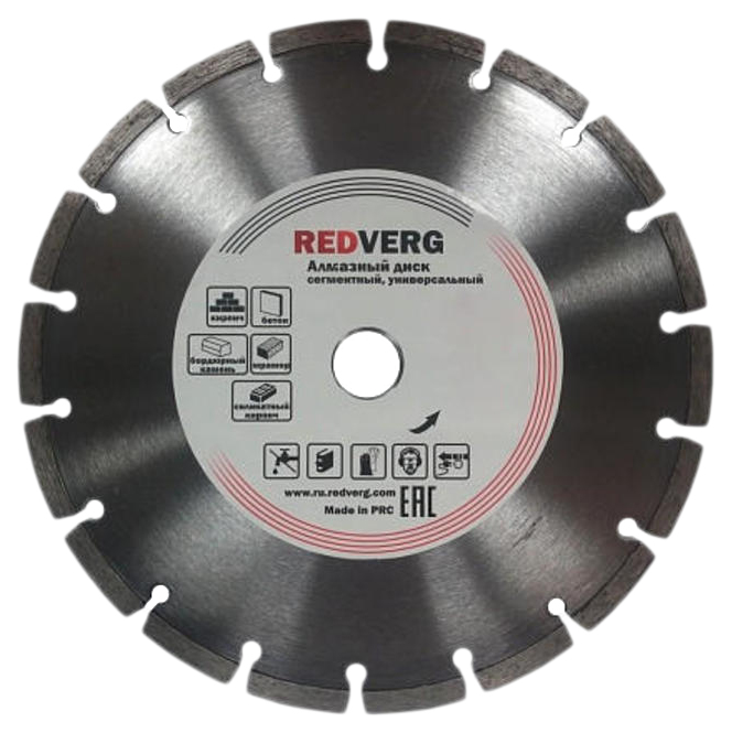 Диск отрезной алмазный RedVerg 6621273 900011 универсальный сегментный алмазный диск redverg