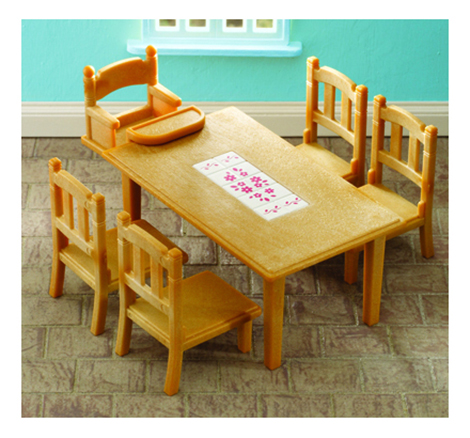 Игровой набор Sylvanian Families Обеденный стол с 5-ю стульями игровой набор epoch sylvanian families семья медведей