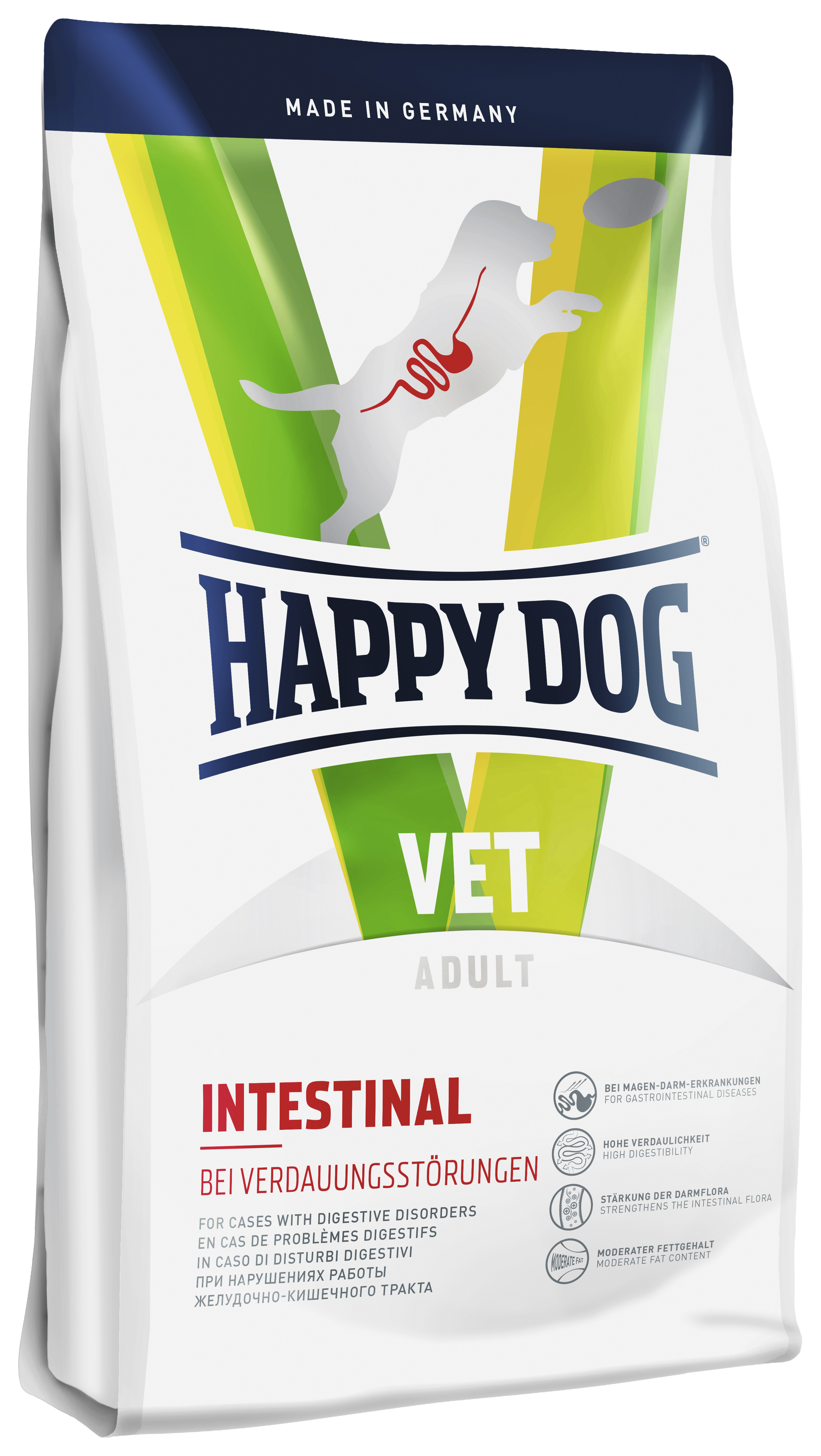 фото Сухой корм для собак happy dog vet adult intestinal, ягненок, кролик, лосось, 1кг