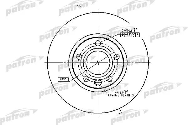 фото Тормозной диск patron pbd2810