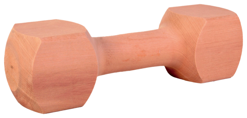 

Гантель для собак TRIXIE Wooden Retrieving Dumbbell M, деревянная квадратная, 400г, 26см