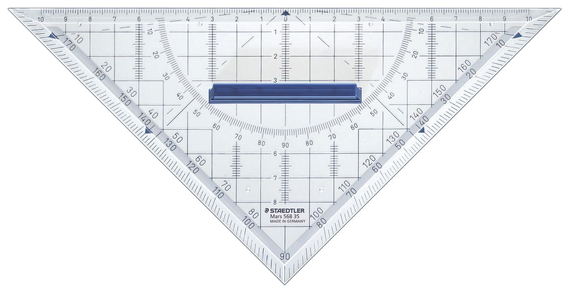 

Геометрический треугольник Staedtler Mars 568 со съемной ручкой 22 см, mars 568