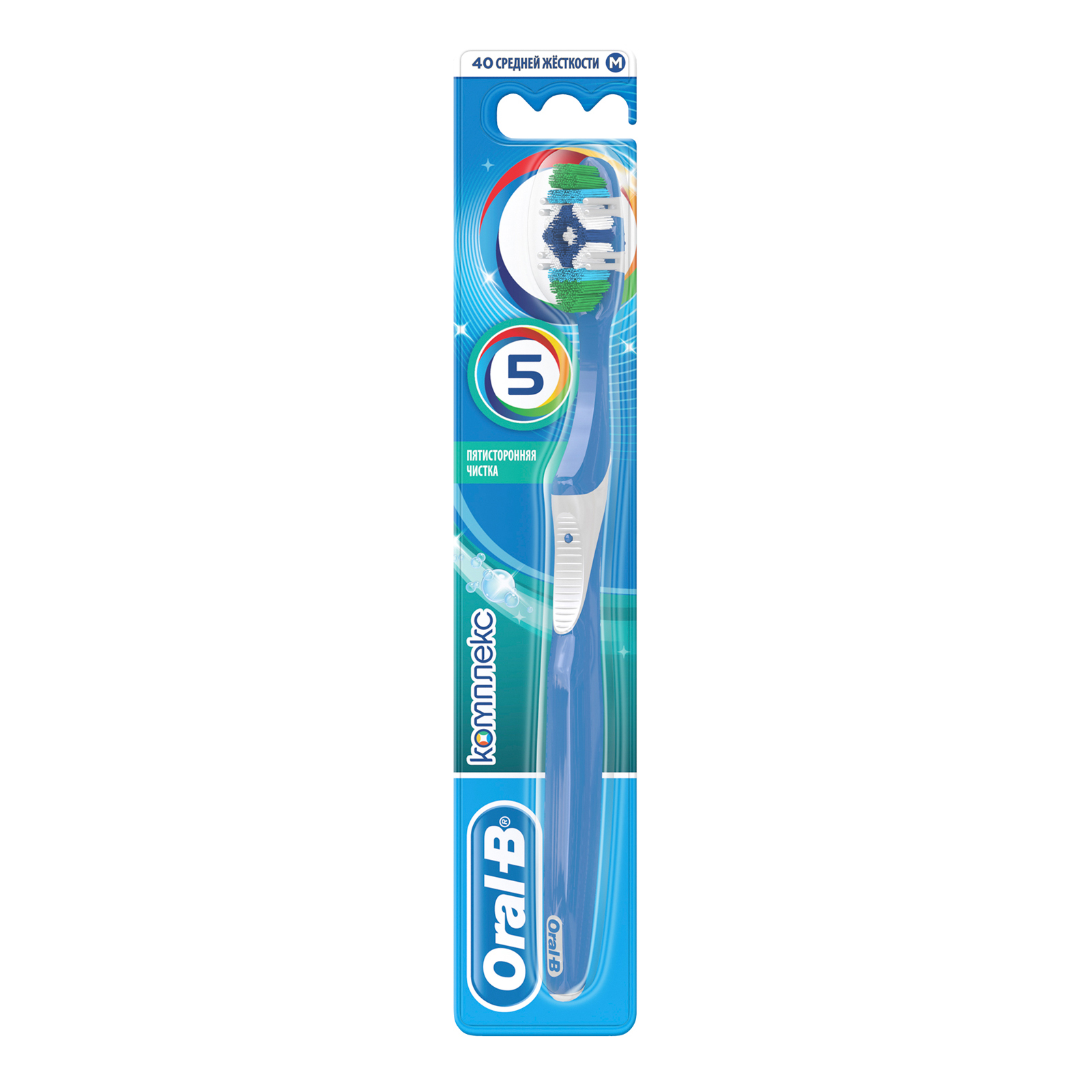 Купить Зубная щетка Oral-B Комплекс Пятисторонняя чистка 40 средняя 1шт, зубная щетка 80232424