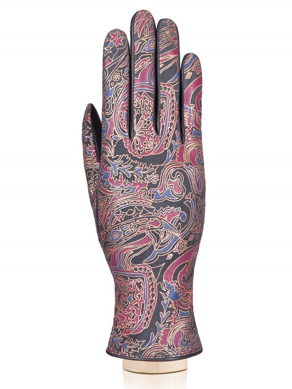 Перчатки женские Eleganzza IS00151 серо-фиолетовые, р. 6.5
