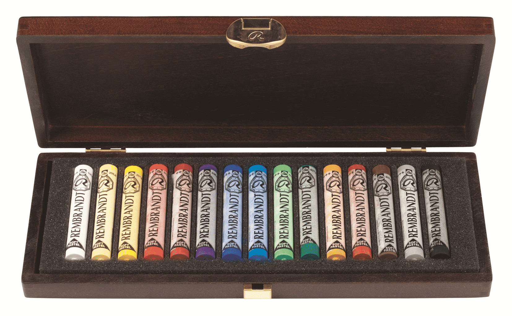 фото Набор пастели rembrandt. стартовый 15 цветов (основные цвета) деревянный короб royal talens