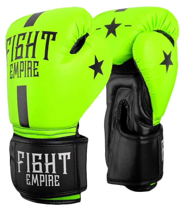 Боксерские перчатки Fight Empire 4153953 салатовые, 8 унций