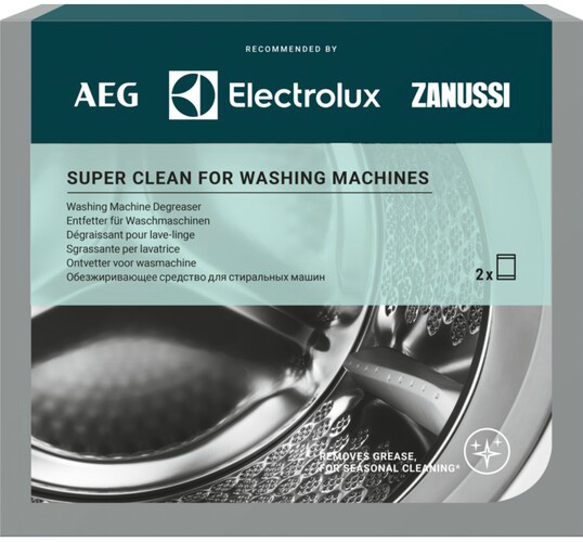 Средство для удаления жира Electrolux Super Care для стиральных машин 2 пакетика по 50 г средство для очистки стиральных машин и смягчения воды эонит актив 500 гр