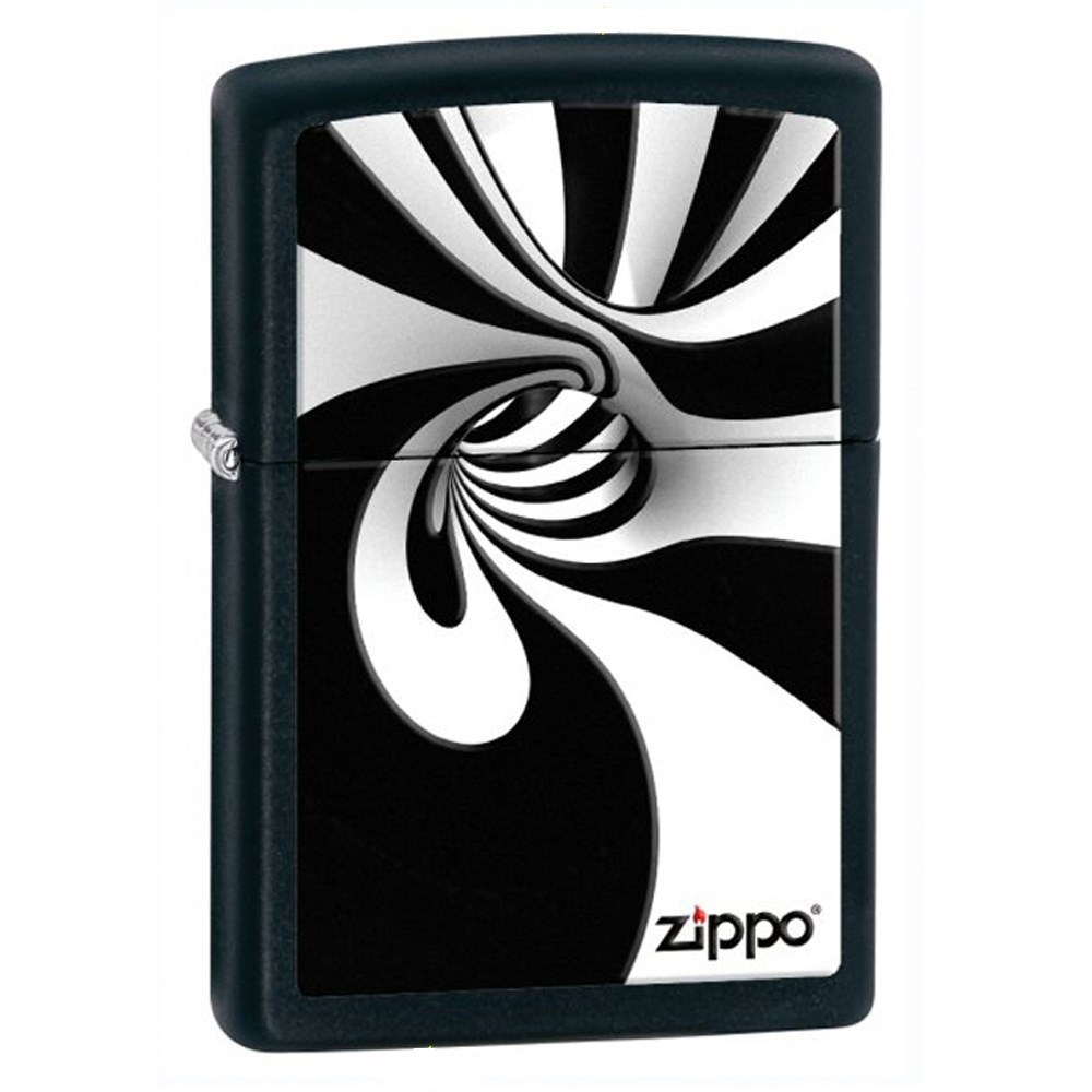 

Бензиновая зажигалка Zippo Black & White Spiral 28297 Black Matte, Черный, Black & White Spiral 28297