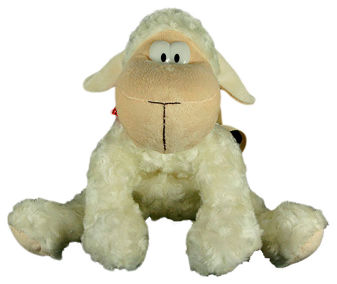 фото Сумка-игрушка детская подарки и сувениры овечка, 35 см
