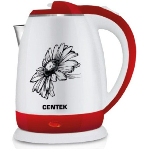 Чайник электрический Centek CT-1026 1.8 л белый, оранжевый соковыжималка bbk jc060 h11 белый оранжевый