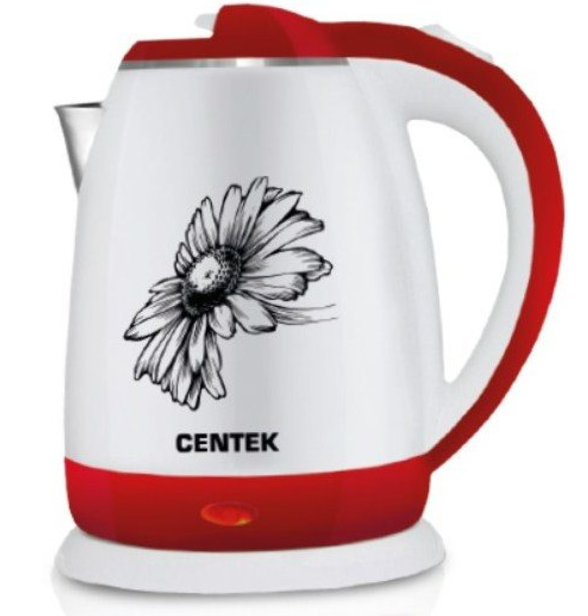 Чайник электрический Centek CT-1026 1.8 л белый, оранжевый обмотка на велоруль astute dark face оранжевый белый ondrbkorawht198