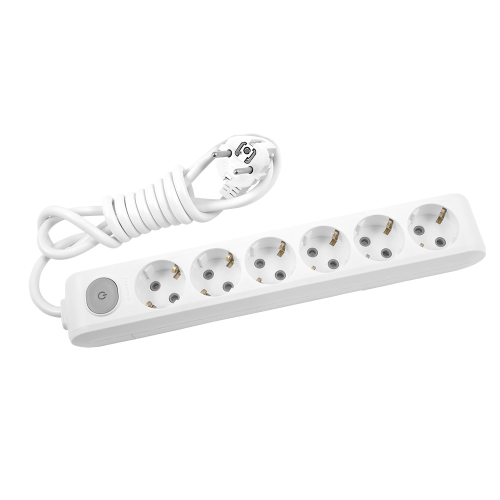 фото Удлинитель panasonic x-tendia wlta0463-2wh-res, 6 розеток, 3 м, white