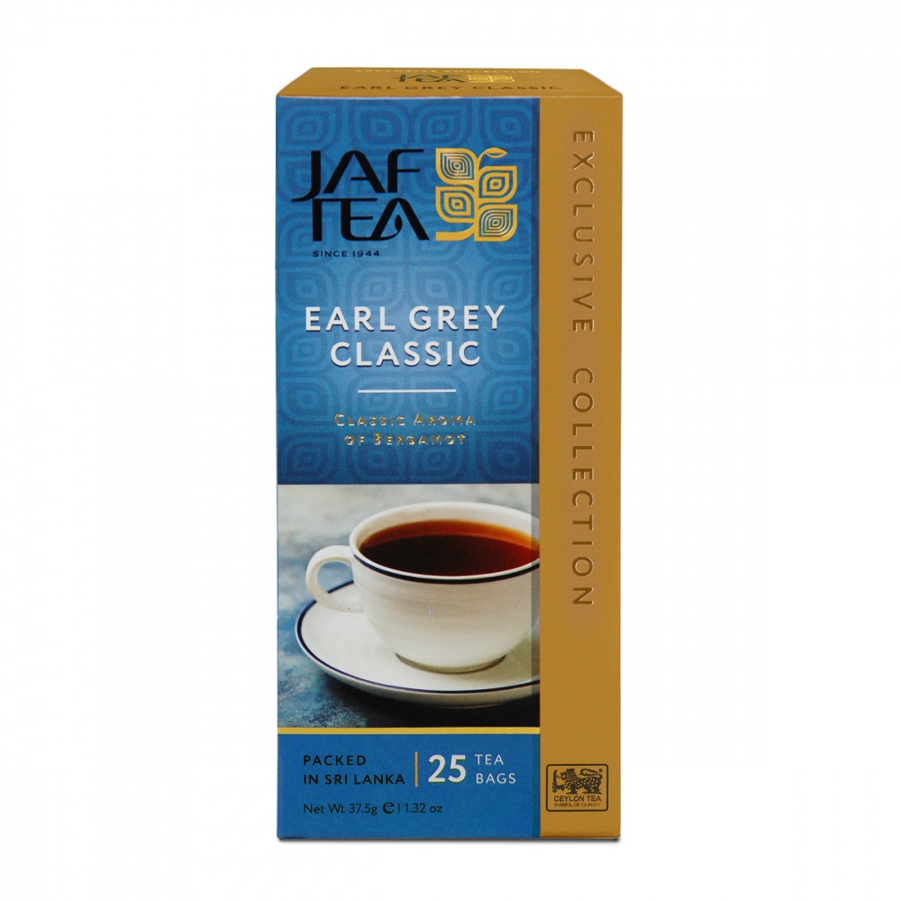 Чай Jaf Tea Earl Grey Classic черный с бергамотом 25 пакетиков