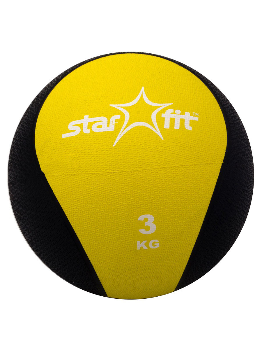 Медицинбол StarFit Pro GB-702 3 кг желтый/черный