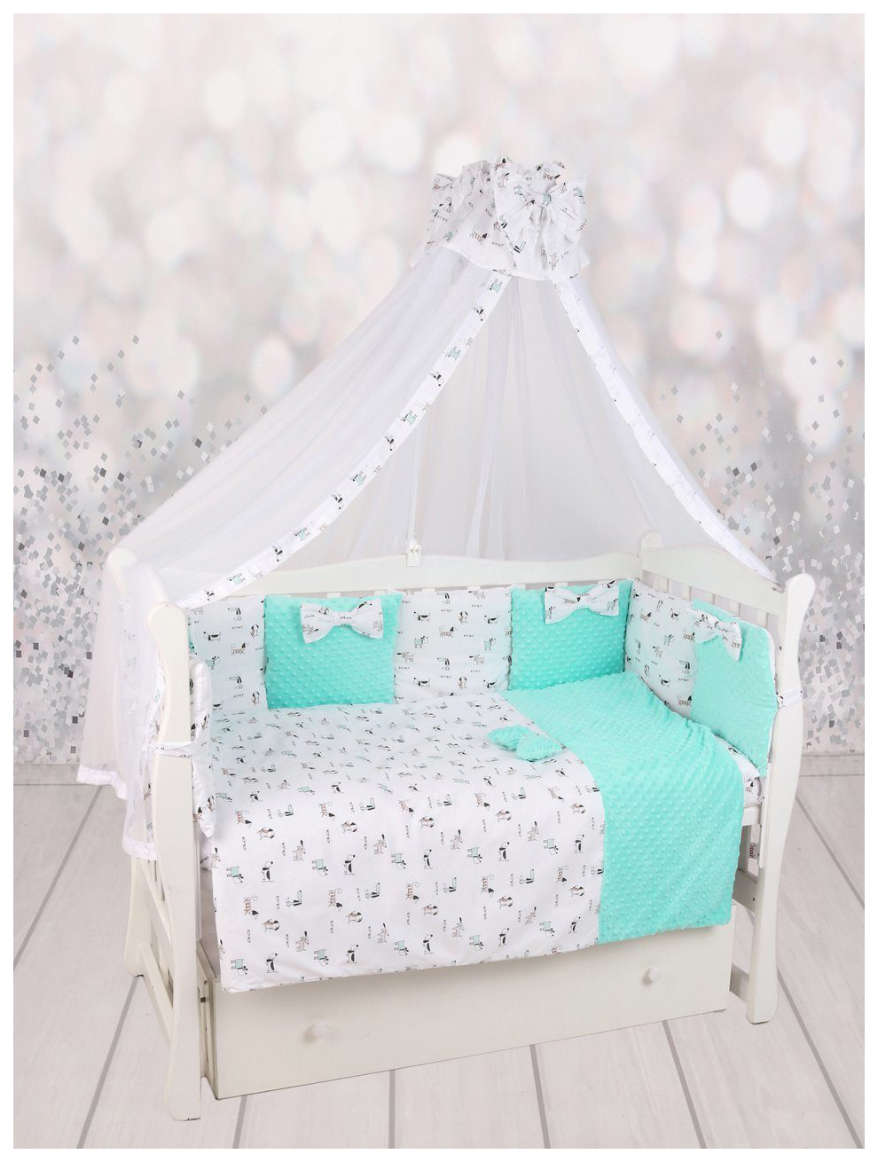 

Комплект в кроватку AmaroBaby Exclusive Original Collection Собачки, 18 предметов