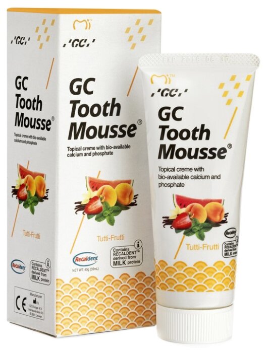 Зубной гель GC Tooth mousse Мультифрукт зубной гель gc tooth mousse мультифрукт