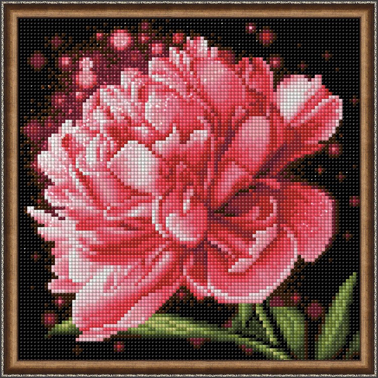 

Алмазная вышивка Алмазная Живопись Сверкающий пион, 25x25 см, Сверкающий пион