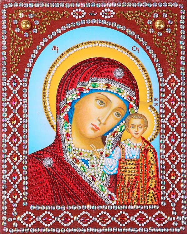 

Алмазная вышивка Color KIT Пресвятая Богородица Казанская, 20x25 см, Пресвятая Богородица Казанская