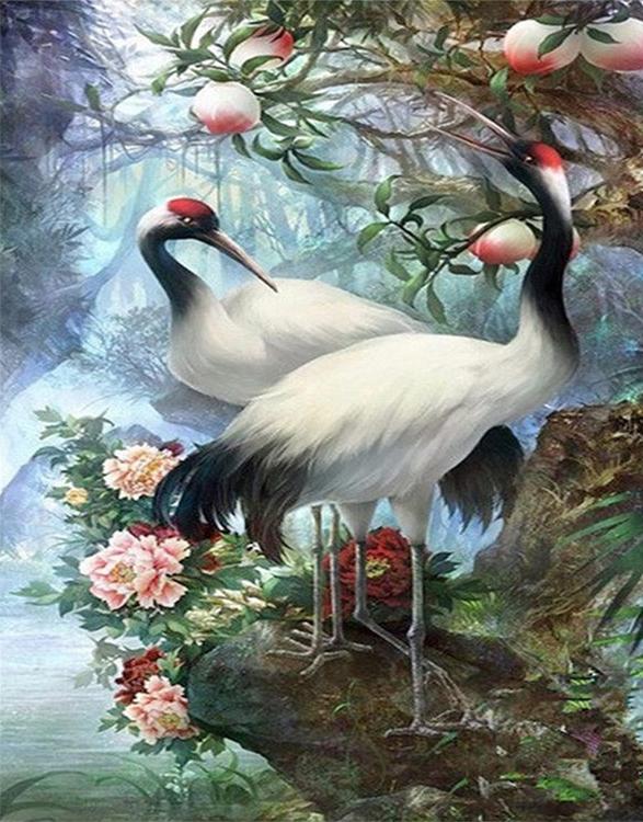 

Алмазная вышивка Painting Diamond Журавли, 40x50 см, Журавли