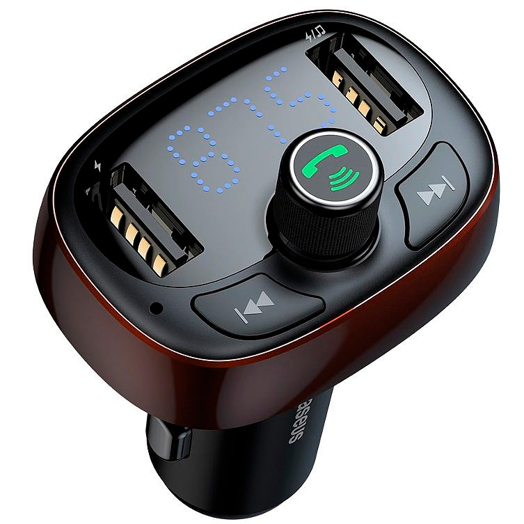 

Автомобильное ЗУ 2xUSB Baseus T typed Bluetooth MP3 - Dark Coffee (CCALL-TM12), T typed Bluetooth MP3