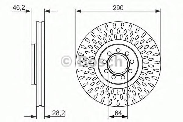 Тормозной диск BOSCH 0986479718