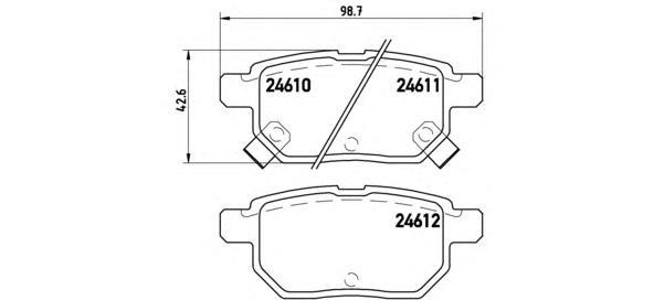 фото Комплект тормозных колодок brembo p83083