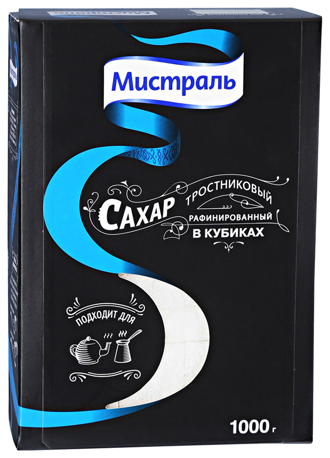 

Сахар тростниковый Мистраль рафинированный в кубиках 1 кг