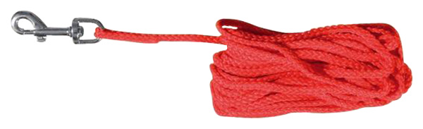 Поводок для собак Trixie тросовый, нейлоновый, 5  м х 5 мм, Красный