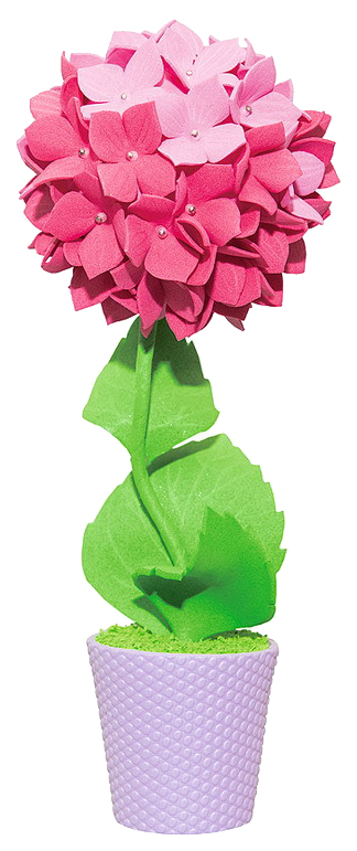 фото Набор для творчества топиарий гортензия розовая, 15 см волшебная мастерская