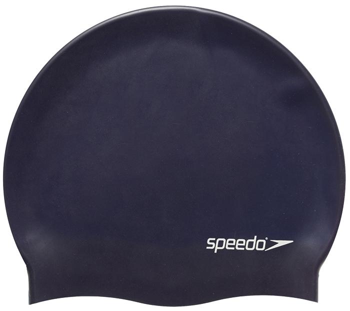 Шапочка для плавания Speedo Plain Flat Silicone Cap 0011 navy blue