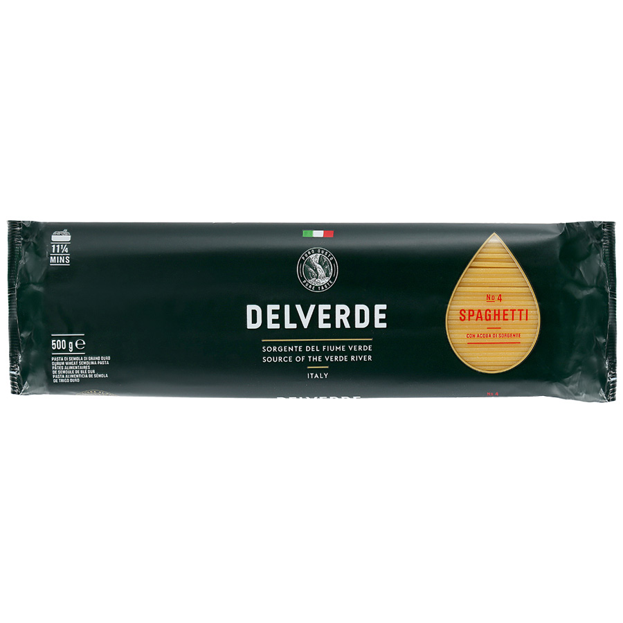Макароны Delverde №4 spaghetti из твердых сортов пшеницы 500 г