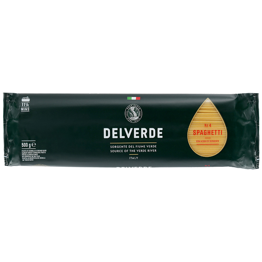 фото Макароны delverde №4 spaghetti из твердых сортов пшеницы 500 г