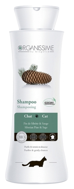 фото Шампунь для кошек organissime cat shampoo, экстракт шалфея и масло сибирской пихты, 250 мл