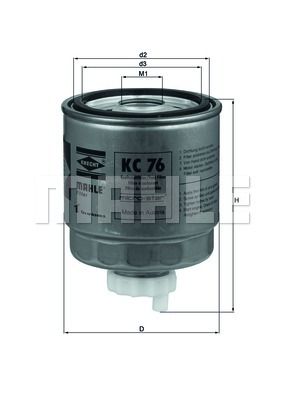 фото Фильтр топливный knecht kc 76 mahle/knecht