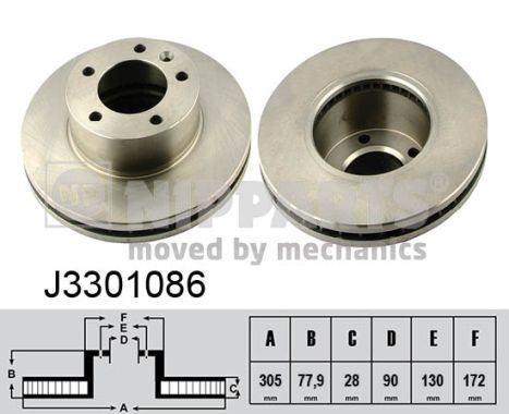 фото Тормозной диск nipparts j3301086