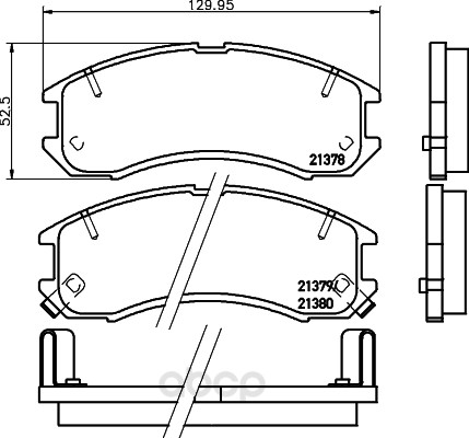 

Комплект тормозных колодок Hella 8DB355005821