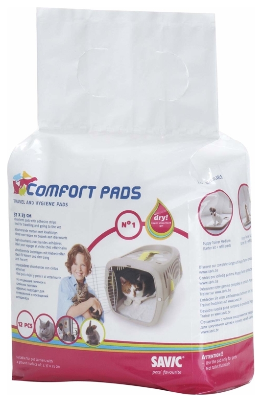 

Пеленки для собак одноразовые Savic Comfort Pads 37 x 23 см, 12 шт, Comfort Pads