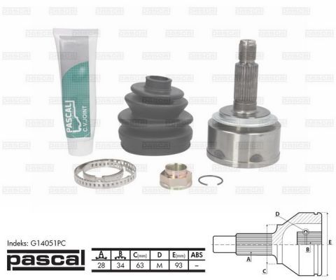 

Шрус PASCAL G14051PC