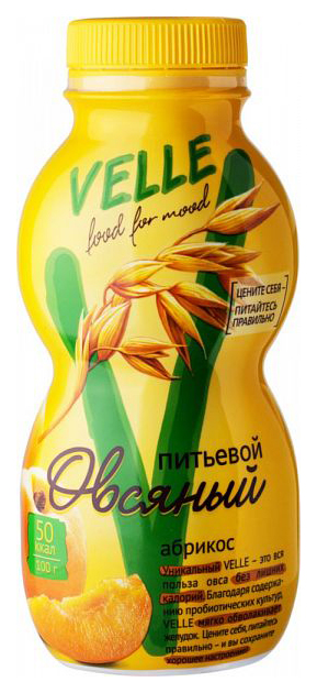 

Продукт овсяный Velle питьевой ферментированный абрикос 250 г