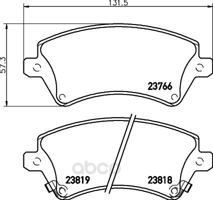 

Тормозные колодки дисковые HELLA 8DB355027911