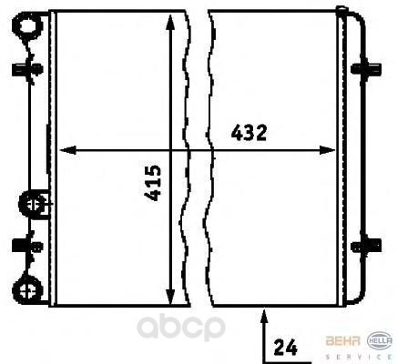 

Радиатор охлаждения двигателя Hella 8MK376713-774