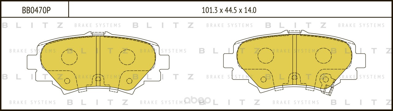 

Тормозные колодки BLITZ дисковые BB0470P