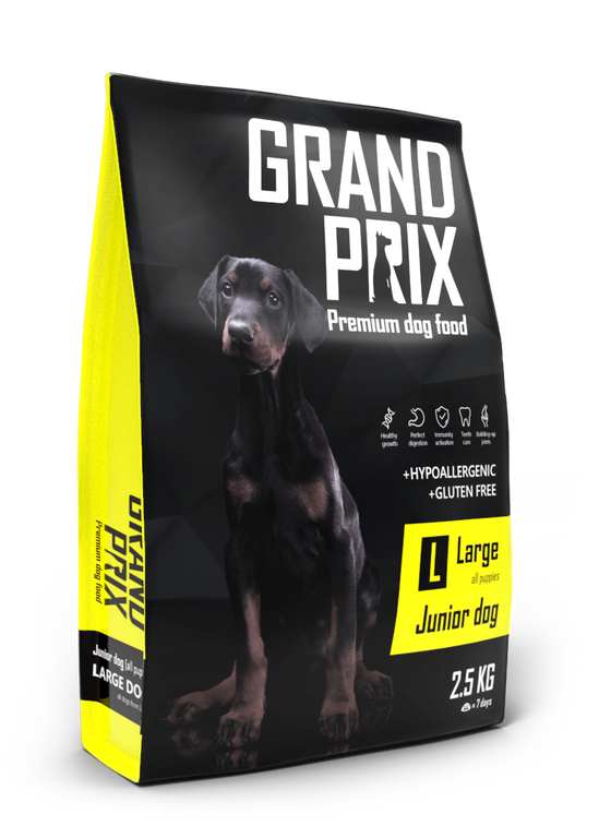 фото Сухой корм для щенков grand prix large junior, злаки, птица, 2.5кг