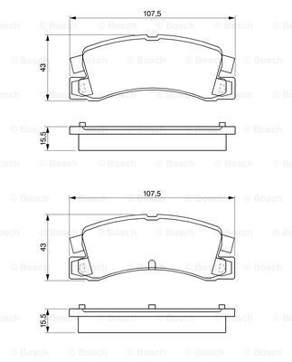 

Тормозные колодки Bosch дисковые 986424383