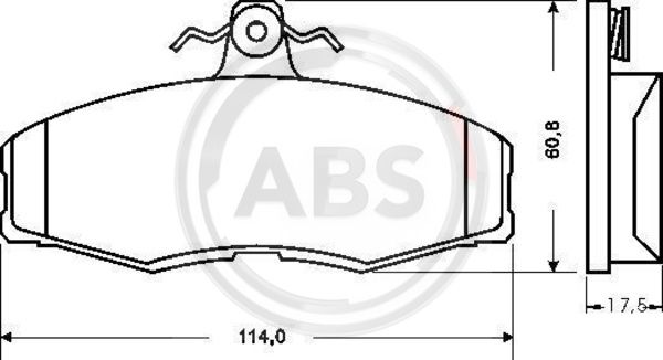 

Тормозные колодки дисковые ABS 36516