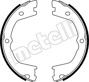 

Тормозные колодки METELLI стояночного тормоза 530086